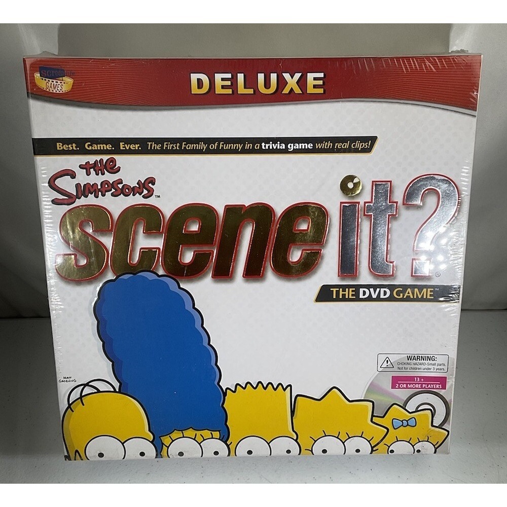 Scene It? The Simpsons Deluxe Edition DVD/HD Video Game 2009 Trivia Board Game